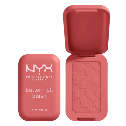 NYX PROFESSIONAL MAKEUP Buttermelt Powder Blush Fade and Transfer-Resistant Blush Up to 12HR Make Up Wear Vegan Formula - Feeling Butta